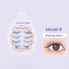 Load image into Gallery viewer, False Eyelashes Cat Eye Eyelashes Invisible Clear Band Lashes Lash Clusters Natural Lashes Extension Makeup 3D Lashes