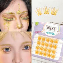 Load image into Gallery viewer, Colorful Individual Lashes Natural Wispy Segmented False Eye Lashes Extension Cluster Eyelash Red Purple White Blue Purple