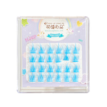 Load image into Gallery viewer, Pink/White/Blue/Purple Segmented Colored Eyelash Clusters Manga Lashes Colored False Eyelashes Natural Long Faux Bunche Makeup