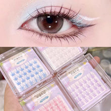 Load image into Gallery viewer, Pink/White/Blue/Purple Segmented Colored Eyelash Clusters Manga Lashes Colored False Eyelashes Natural Long Faux Bunche Makeup