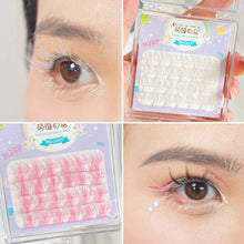 Load image into Gallery viewer, Pink/White/Blue/Purple Segmented Colored Eyelash Clusters Manga Lashes Colored False Eyelashes Natural Long Faux Bunche Makeup