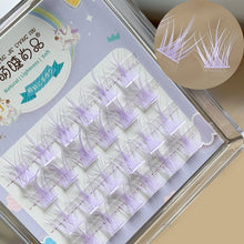 Load image into Gallery viewer, Pink/White/Blue/Purple Segmented Colored Eyelash Clusters Manga Lashes Colored False Eyelashes Natural Long Faux Bunche Makeup
