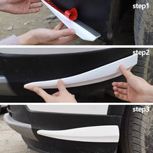 Load image into Gallery viewer, 2Pcs Universal Car Bumper Corner Protector Front Rear Anti-Collision Rubber Strip Carbon Fiber Pattern Edge Guard Scratch Proof Self-Adhesive