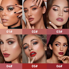 Load image into Gallery viewer, 6 Colors of Long-Lasting Velvet Liquid Lipstick with Matte Texture Waterproof Non-Stick Cup Professional Lip Makeup Products