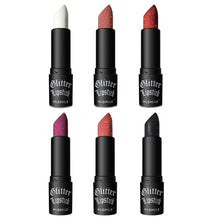 Load image into Gallery viewer, 7 Colors Glitter Lipstick Waterproof Long Lasting Diamond Pearlescent Metallic Lipstick Black Lipgloss Women Lips Halloween