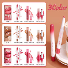 Load image into Gallery viewer, 3Pcs Lip Liner & Water Gloss Lip Tint & Mirror Lipstick Set Long Lasting Non-Sticky Shiny Pearl Moisturizing Makeup Kit