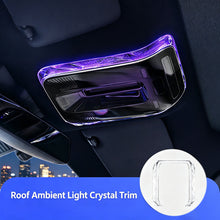 Load image into Gallery viewer, Car Reading Light Crystal Frame Double Layer Translucent Trim Interior Atmosphere Lamp Upgrade For Mercedes E300 GLC260 S-Class EQE