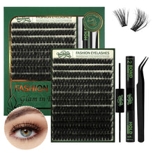 Load image into Gallery viewer, Individual Lashes Mix Length Cluster Lashes D-curve Natural Look DIY Eyelash Extension Kit Volume Lash Clusters Makeup Tools Set