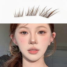 Load image into Gallery viewer, Brown Short False Eyelash Single Cluster Segmented Fox Style Slant Fly Thick Natural Fox Eye Adhesive Free False Eyelash