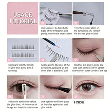 Load image into Gallery viewer, Manga Lashes Eyelash One Piece Eyelash Single Clusters Natural False Eyelashes Clear Transport Thin Stem Fake Eyelashes Makeup