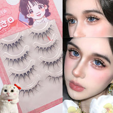 Load image into Gallery viewer, Manga Lashes Eyelash One Piece Eyelash Single Clusters Natural False Eyelashes Clear Transport Thin Stem Fake Eyelashes Makeup