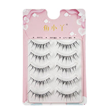 Load image into Gallery viewer, 5 Pairs 3D Volume Natural False Eyelashes Thin Band One-piece Fake Eyelashes Easy To Apply For Daily Makeup Party