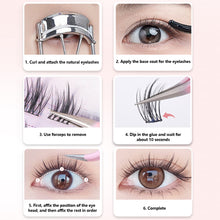 Load image into Gallery viewer, Manga False Eyelashes Individual Cluster Eyelash Segmented Black Stem Large Capacity False Eyelashes Natural Makeup Lashes