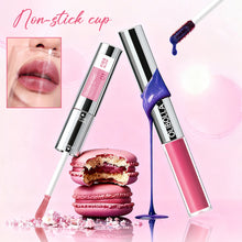 Load image into Gallery viewer, Pearlescent Blue Double Head Tear Off Matte Lip Glaze Waterproof Non Stick Cup Peel Off Lipliner Women Makeup Cosmetics