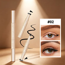 Load image into Gallery viewer, 2 in 1 Seal Eyeliner Liquid Eyeliner Pen Fast Drying Non Smudging Waterproof Sweat Resistan Eyeliner Stamp Pen Makeup Cosmetic