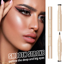Load image into Gallery viewer, 2 in 1 Seal Eyeliner Liquid Eyeliner Pen Fast Drying Non Smudging Waterproof Sweat Resistan Eyeliner Stamp Pen Makeup Cosmetic