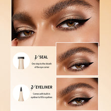 Load image into Gallery viewer, 2 in 1 Seal Eyeliner Liquid Eyeliner Pen Fast Drying Non Smudging Waterproof Sweat Resistan Eyeliner Stamp Pen Makeup Cosmetic