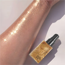Load image into Gallery viewer, Liquid Highlighter Spray Illuminating Face Brightening Waterproof Long-lasting Shimmer Glitter Body Highlighter Natural Glow for Face Makeup 30ml