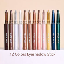 Load image into Gallery viewer, 12 Colors Facial Multi-purpose Pearlescent Eyeliner Color Glitter Waterproof Long-Lasting Eye Makeup Silkworm Pen Liner