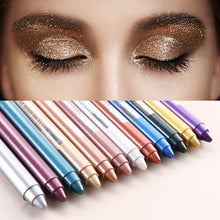 Load image into Gallery viewer, 12 Colors Eyeshadow Stick Waterproof Long Lasting Eye Shadow Pencil Creamy Shimmer Matte Eyeshadow Makeup Set with Sharpener i