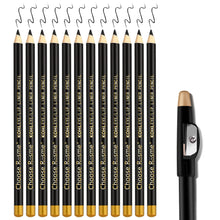 Load image into Gallery viewer, Eyebrow Pencil with Sharpener Waterproof Sweatproof Smudge Proof Matte Finish Long Lasting Natural Brow Pencil