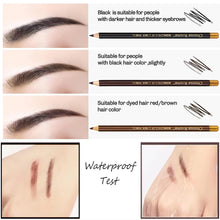 Load image into Gallery viewer, Eyebrow Pencil with Sharpener Waterproof Sweatproof Smudge Proof Matte Finish Long Lasting Natural Brow Pencil