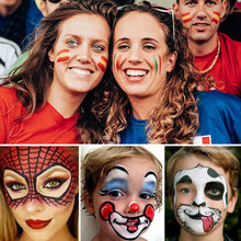 Load image into Gallery viewer, 30g Water Soluble Face Body Paint Cream Highly Pigmented Face Painting Makeup for Halloween Cosplay Stage Performance Adults Kids Safe Non-Toxic Easy Clean