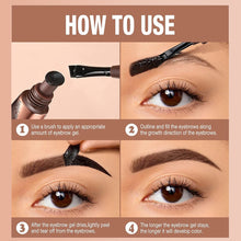 Load image into Gallery viewer, Peel Off Eyebrow Gel Tint Waterproof Long Lasting 3-5 Days Semi Permanent Eyebrow Color Tattoo Natural Looking Brow Tint Smudge Proof