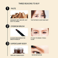 Load image into Gallery viewer, Air Cushion Eyebrow Cream Waterproof Smudge Proof Long Lasting Natural Look Brow Pomade Sweat Resistant Easy to Use Eyebrow Tint