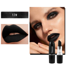 Load image into Gallery viewer, Black Lipstick Matte Gothic Halloween Vampire Lipstick Long Lasting Waterproof Dark Black Lipstick for Cosplay Party