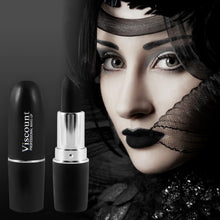 Load image into Gallery viewer, Black Lipstick Matte Gothic Halloween Vampire Lipstick Long Lasting Waterproof Dark Black Lipstick for Cosplay Party