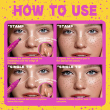 Load image into Gallery viewer, 3-in-1 Freckle Stamp Pen Eyeliner Pencil Waterproof Long Lasting Fake Freckles Makeup Double-Ended Liquid Freckle Pen Natural Sun-kissed Look