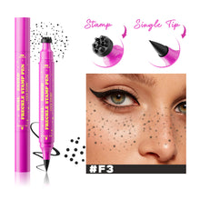 Load image into Gallery viewer, 3-in-1 Freckle Stamp Pen Eyeliner Pencil Waterproof Long Lasting Fake Freckles Makeup Double-Ended Liquid Freckle Pen Natural Sun-kissed Look