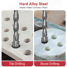 Load image into Gallery viewer, Cross Four Flute Serrated Tungsten Steel Drill Bit Set 7Pcs Multipurpose For Ceramic Tile Glass Concrete Marble