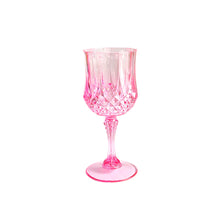 Load image into Gallery viewer, Elegant Diamond Pattern Imitation Glass Plastic Goblets Shatterproof Champagne Red Wine Cups For Wedding Party