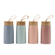 Load image into Gallery viewer, New Style Portable Handheld Stainless Steel Thermos Cup Creative Wood Grain Cover For Outdoor Travel Camping