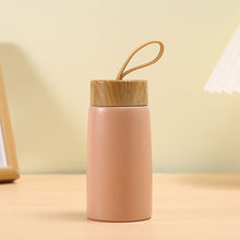 Load image into Gallery viewer, New Style Portable Handheld Stainless Steel Thermos Cup Creative Wood Grain Cover For Outdoor Travel Camping