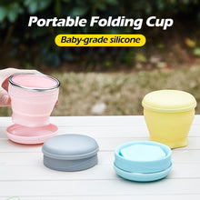Load image into Gallery viewer, Collapsible Silicone Water Cup Foldable Portable Travel Camping Drinking Cup Durable Leakproof Outdoor Daily Use