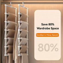 Load image into Gallery viewer, Multi-Layer Ladder Style Pants Hanger Household Space Saving Non Slip Foldable Closet Wardrobe Storage Organizer
