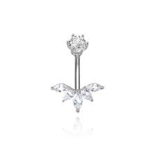 Load image into Gallery viewer, Colorful Zircon Maple Leaf Tassel Navel Rings Premium Copper Material Belly Piercing Unisex Body Accessories