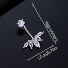 Load image into Gallery viewer, Colorful Zircon Maple Leaf Tassel Navel Rings Premium Copper Material Belly Piercing Unisex Body Accessories