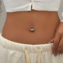 Load image into Gallery viewer, Colorful Zircon Maple Leaf Tassel Navel Rings Premium Copper Material Belly Piercing Unisex Body Accessories