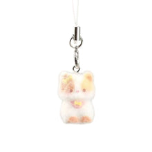 Load image into Gallery viewer, Kawaii Resin Flocked 3D Cat Keychain Cute Animal Shape Pendant Phone Lanyard Hanging Charm DIY Accessories