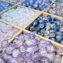 Load image into Gallery viewer, 30Pcs 10mm Sparkling Ice Cracked Glass Beads Burst Pattern Glazed Beads for Bracelet Necklace DIY Jewelry Accessories