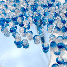 Load image into Gallery viewer, 30Pcs 10mm Sparkling Ice Cracked Glass Beads Burst Pattern Glazed Beads for Bracelet Necklace DIY Jewelry Accessories