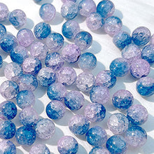 Load image into Gallery viewer, 30Pcs 10mm Sparkling Ice Cracked Glass Beads Burst Pattern Glazed Beads for Bracelet Necklace DIY Jewelry Accessories