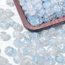Load image into Gallery viewer, 30Pcs 10mm Sparkling Ice Cracked Glass Beads Burst Pattern Glazed Beads for Bracelet Necklace DIY Jewelry Accessories
