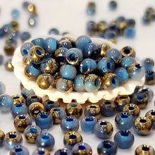 Load image into Gallery viewer, 4mm Half Gold Half Jade Glass Weaving Round Beads DIY Jewelry Handmade Beading Accessories for Bracelets Earrings Necklaces