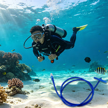 Load image into Gallery viewer, 1M Full Dry Single-Tube Snorkel for Adults Underwater Breathing Anti-Choke Snorkeling Gear Scuba Diving Equipment