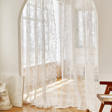 Load image into Gallery viewer, ins Lace Sheer Curtain for Living Room Bedroom Balcony Rod Pocket / Ring Top / Hook Light Luxury White Gauze Window Veil Decorative Drape